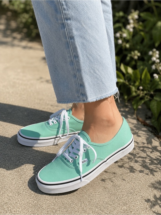 Vans Shoes - Vans Classic Low-Top Sneakers in Mint Green with White Trim